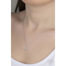 Union Swarovski Zirconia Kadın Mini Kalp Gümüş Kolye