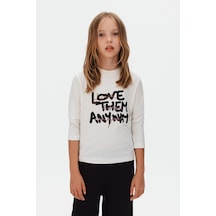Xo Kids Kız Çocuk Tişort 8-14 Yaş 39302 Ekru