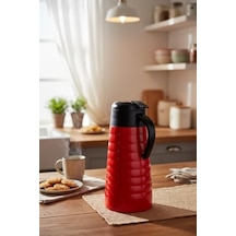 Nora 2 Litre Çelik Termos Kırmızı Açık Gri