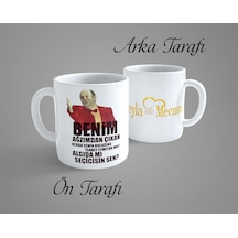 Leyla İle Mecnun İsmail Abi Porselen Kupa Bardak Beyaz