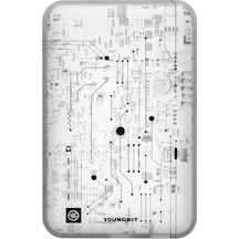 Youngkit Tech Serisi 15 W 5000 mAh Hızlı Şarj Özellikli Wireless Powerbank - Beyaz