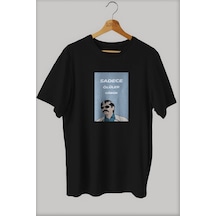 Noıssey -wed Sadece Ölüler Görür Tasarım Baskılı Oversize T-shirt Tişört Sokak Tarzı Siyah