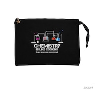 Zepplin Giyim Kimyager Cooking Siyah Clutch Astarlı Cüzdan / El Çantası Siyah