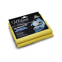 Wilma Secret Lüx Hamarat Mikrofiber Cam Bezi Sarı 50x70cm 4 Adet Şeffaf