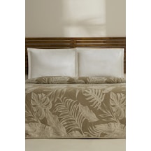 Karaca Home Leafy Sea Müslin Çift Kişilik Tek Pike Haki Haki