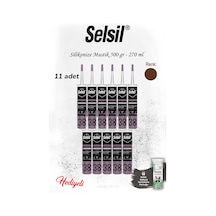 11 Adet Kahverengi Selsil Silikonize Mastik 500 Gr. Ve Rosie