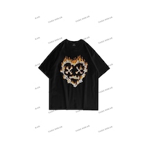 Startmore Unisex Kemik Kalp Siyah Siyah