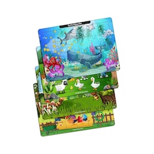 Kututr Çocuk Ahşap Puzzle 24 Parça Eğitici Set 4'lü, 3 Yaş Ve Üzeri, Ahşap Malzeme, 25x18 Cm Diğer