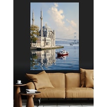 Ahşap Tablo Ortaköy Camii İstanbul Manzarası