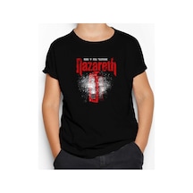 Zepplin Giyim Nazareth Rock 'N' Roll Telephone Siyah Çocuk Tişört Siyah