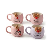 3d Sarkan Capybara Figürlü Porselen Kupa - 420 Ml Büyük Boy Kaliteli Porselen Bardak - 4 Farklı Modelden Biri Sürpriz/asorti - Sevimli Hayvanlı Hediyelik Mug Beyaz - Çok Renkli