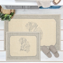 Soft Nemi 2'li Banyo Paspası - Gri - 60x100 Cm + 50x60 Cm Renkli