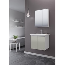 Orka Terme 60 Cm Mdf Kaşmir Banyo Dolabı Takımı Çok Renkli