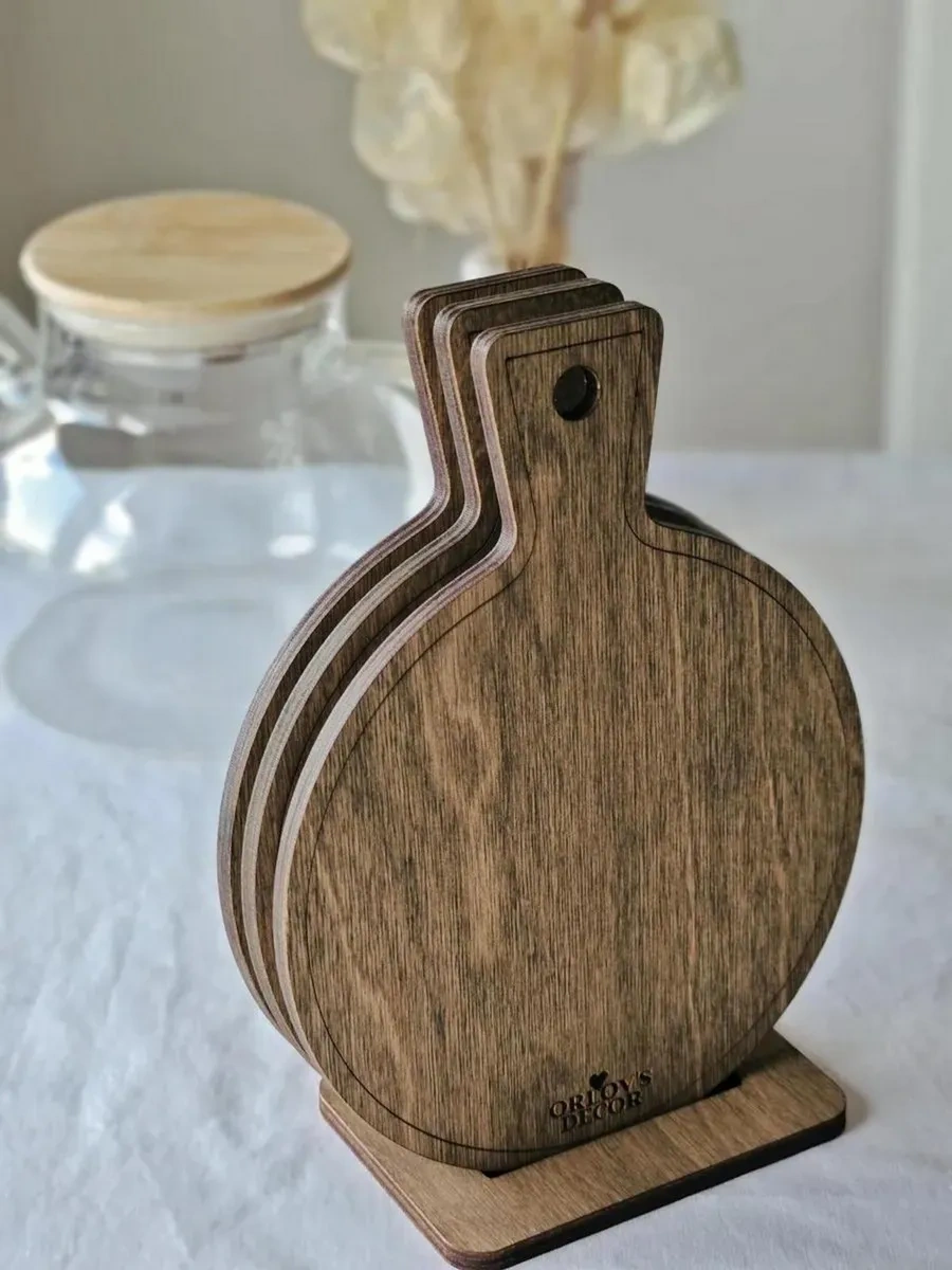 Orlov's Decor Sıcak Tencereler İçin Ahşap Altlıklar, Sette 3 Adet 158060354 Kahverengi