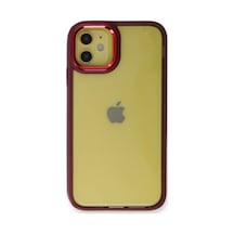 Bezos İphone 12 Kılıf Dora Kapak - Kırmızı Rengaren