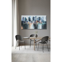 Bina Büyük Boy El Yapımı Yağlı Boya Tablo 117x70cm