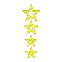 Cg Sarı Yıldızlı Çamurluk Üst Sticker Standart
