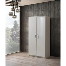 Çok Amaçlı 2 Kapaklı Mutfak Erzak Kiler Dolap 86x52x180 cm