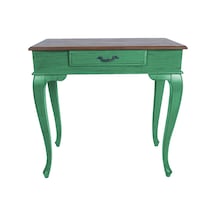 Masifart Ceviz Eskitme Tablalı Dresuar Yeşil 80 Cm Eskitme  Patina Yeşil