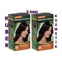 Natural Colors 1n Siyah Organik İçerikli Amonyaksız Kalıcı Saç Boyası 2 Adet Boya