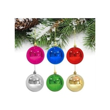 Party Marty Yılbaşı Süsü Top Süs 3cm Renkli 6lı