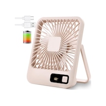 Küçük Masa Fanı, Taşınabilir Usb Şarj Edilebilir, 2000mah Pil Ve Lcd Ekranlı Eğilebilir Katlanabilir Kişisel Mini Fan, Güçlü Rüzgar, Ultra Sessiz, Ofis, Ev, Kamp İçin 5 Hız Modu