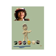 3d Stranger Things Dustin Figür Boyama Seti - Kendin Boya Hobi Ve Etkinlik Seti - Akrilik Boya + 2 Fırça
