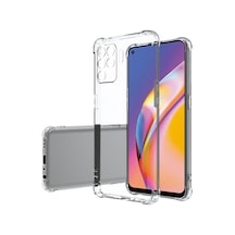 Oppo A94 Kamera Korumalı Airbag Şeffaf Antishock Köşe Korumalı Antishock Silikon Kılıf