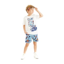 Denokids Mshb&g Surf Erkek Çocuk T-shirt Şort Takım Çok Renkli