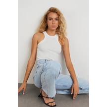 Madmext Mad Girls Beyaz Bodysuit Mg1283-beyaz Beyaz