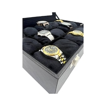 Richbo x 15'li Saat Kutusu Siyah/alcantara Süet