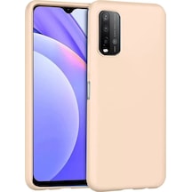 Newface Xiaomi Redmi 9t Kılıf Nano İçi Kadife Silikon - Pudra