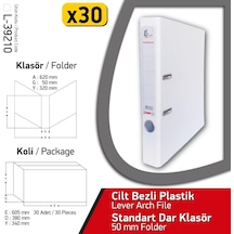 Laçin Klasör Beyaz Dar 30 Adet 1 Koli