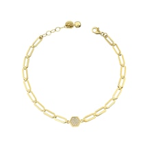 Debora Jewelry 14 Ayar Altın Ataç Zirkon Taş Modeli Bileklik