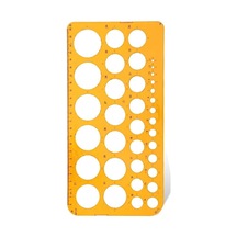 Daire Şablonu Büyük Boy Cetvelli 1-36 Mm 1 Adet Artlantis 25 Cm Cetvelli Teknik Çizim Daire Cetveli Okul Mühendis Mimar Turuncu