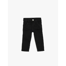 Koton Kot Pantolon Cepli Beli Lastikli Havuç Kesim Siyah 5wmb40014td Siyah