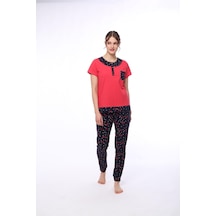 Pijadore 1447 Kadın Kısa Kollu Pijama Takım 001