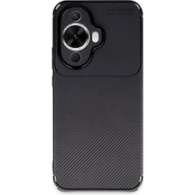 Huawei Nova 12s Kılıf Auto Focus Karbon Kapak Siyah