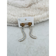 Çelik Küpe 54 Gümüş Özel Hediye Model D3ebc1 Çok Renkli