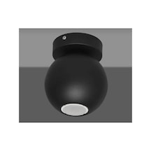 Mylights Siyah Spot Tekli Küre Ampullu Gun Isıgı Aplik Armatür Avize Plpfonyer Avize Siyah
