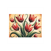 Lale Baharı Modern Mdf Tablo