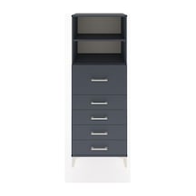 Hyperion Dolap 2 Raflı 5 Çekmeceli 60x44x163 Antrasit-antrasit Antrasit