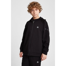 Lescon Çocuk Fermuarlı Kapüşonlu Sweatshirt 25n-3101 Siyah
