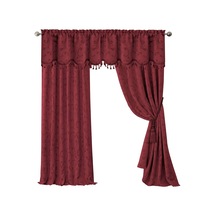 Elrene Home Fashions Mia Jakarlı Kaydırmalı Karartma Pencere Perdesi, 52" X 95" 1 Panel , Kırmızı