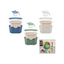 Moi Plastik Oce-1005 Mutfak Seti Plastik Süzgeç 3.5lt Sıkacak 0.25lt Karıştırma Kap 4lt 5 Adet - 16'li Paket Diğer