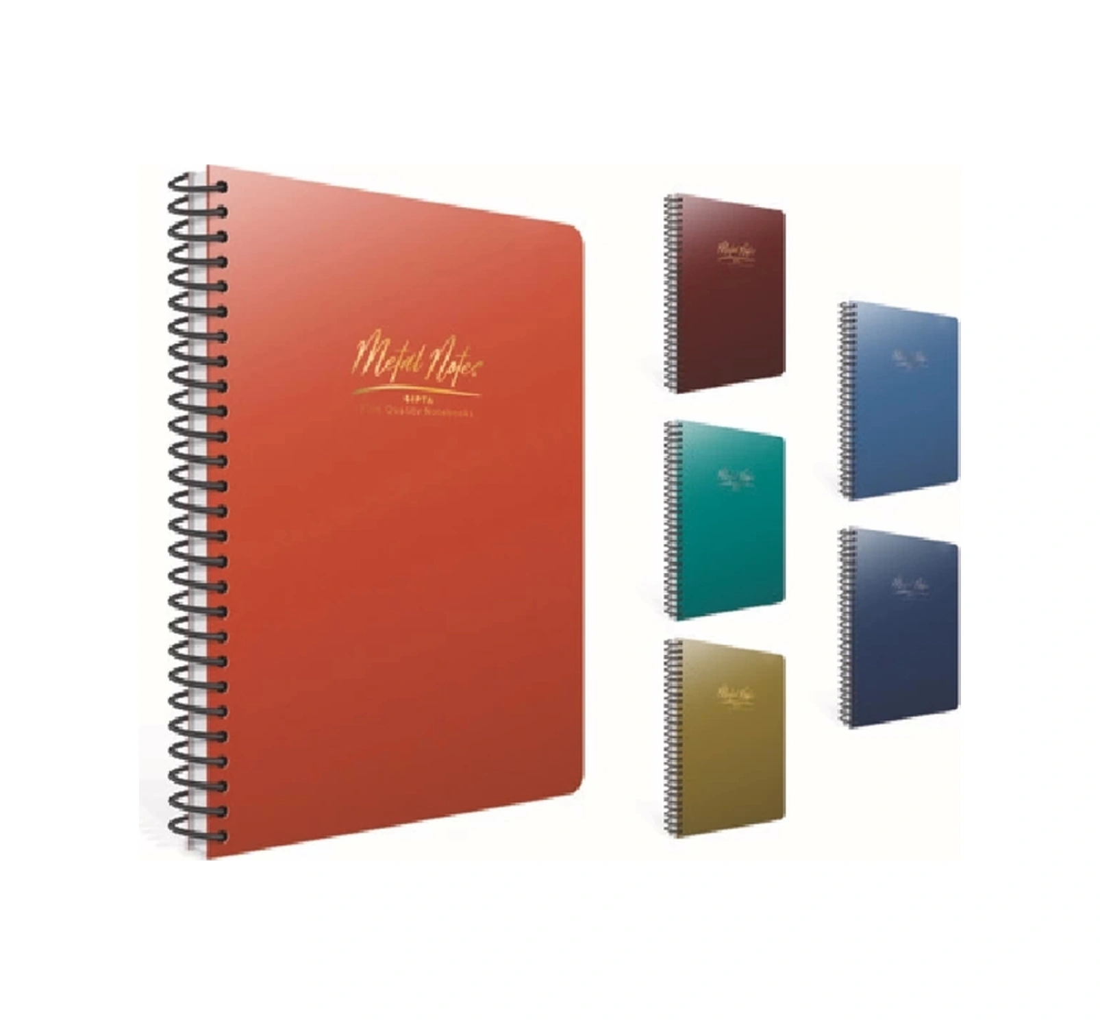 Metal Notes Spiralli Pp Kapak A6 80yp. Çizgili Defter
