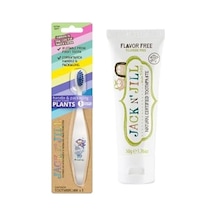 N' Jıll Doğal Sertifikalı Bebek/çocuk Diş Seti &monkey Diş Fırçası + Aromasız Diş Macunu 50g