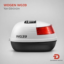 Wogen Wg39 Beyaz 39 Litre Motosiklet Arka Çanta Topcase Kilitli Sistem Beyaz