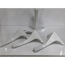 4'lü Lükens 28 Cm Dekoratif Sehpa Puf Komidin Ayağı - Masa Ayakları - 28 Cm Diğer