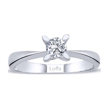 Lova F Renk 0,36 Karat Pırlanta Tektaş Yüzük - HRD Sertifikalı - 1010153 Lova F Renk 0,36 Karat Pırlanta Tektaş Yüzük - HRD Sertifikalı - 1010153